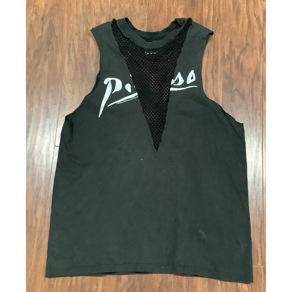 Vntg Furst of a Kind  Mens 1997 Pablo Picasso Tank Top Black